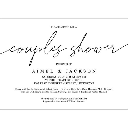 Chic Couples Shower Invitations